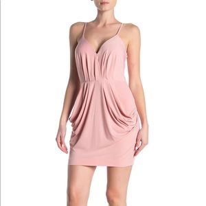 BCBGeneration Draped Sleeveless pink mini dress